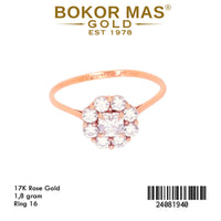 Cincin Emas  Variasi Permata Putih - 24081940 - 17K