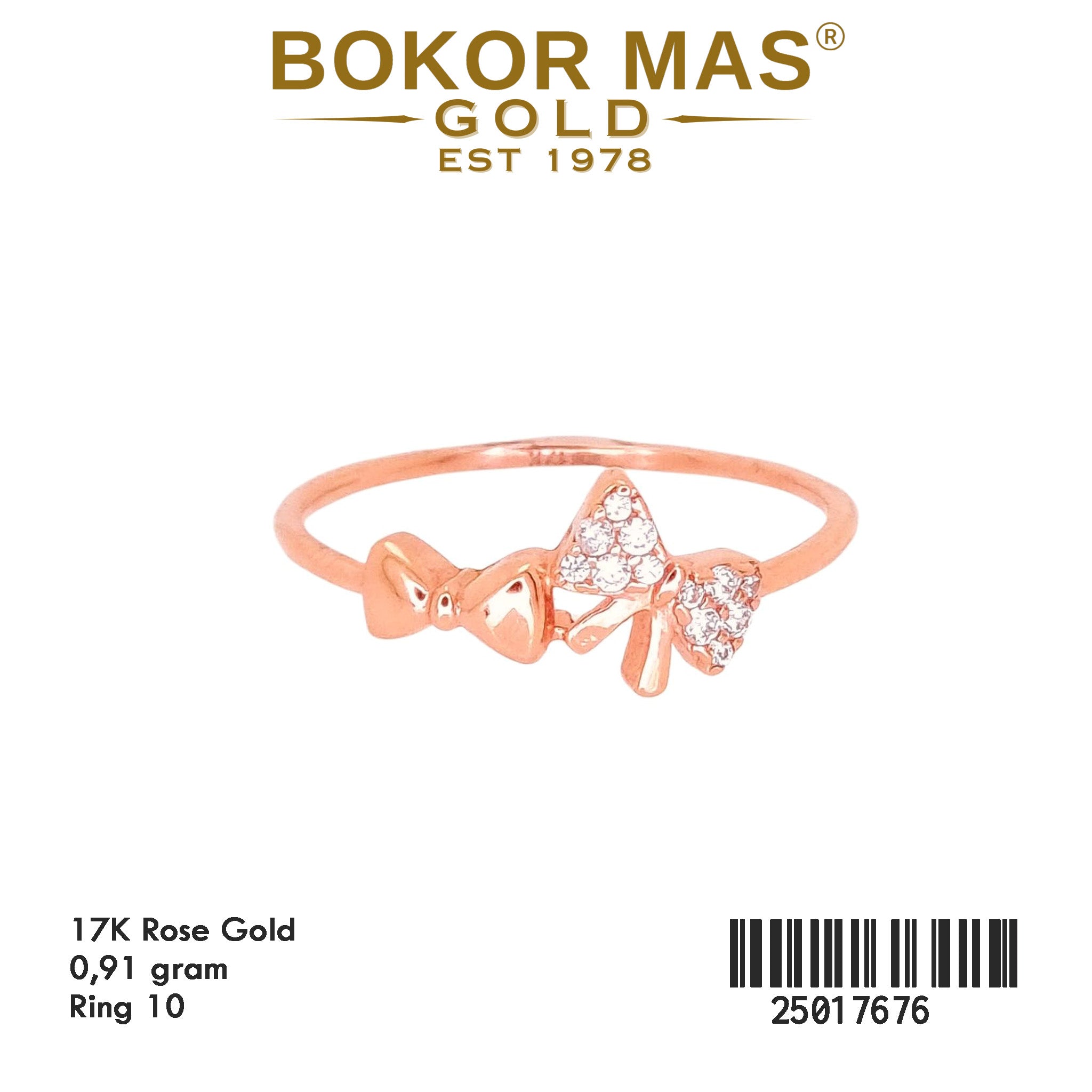 Cincin  Emas Variasi Pita - 25017676 - 17K