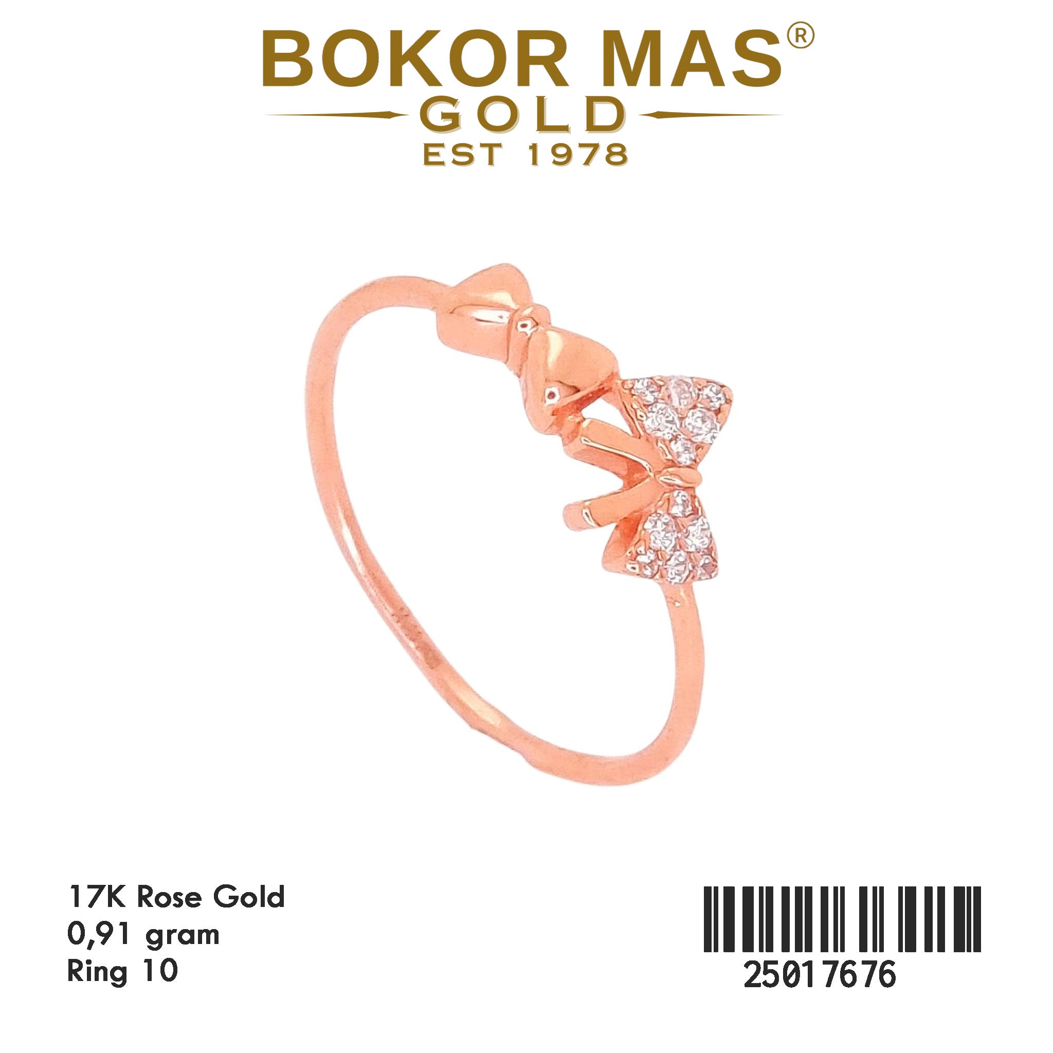 Cincin  Emas Variasi Pita - 25017676 - 17K