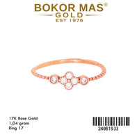 Cincin Emas  Variasi Permata Putih - 24081933 - 17K