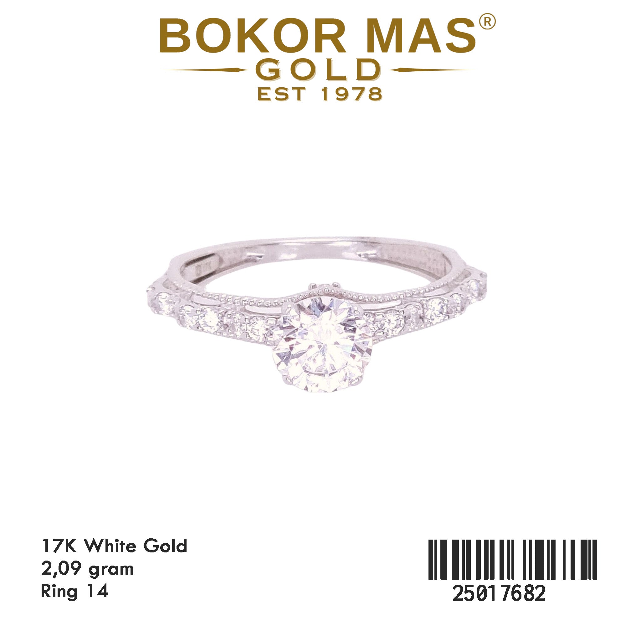 Cincin Emas Variasi Permata - 25017682 - 17K