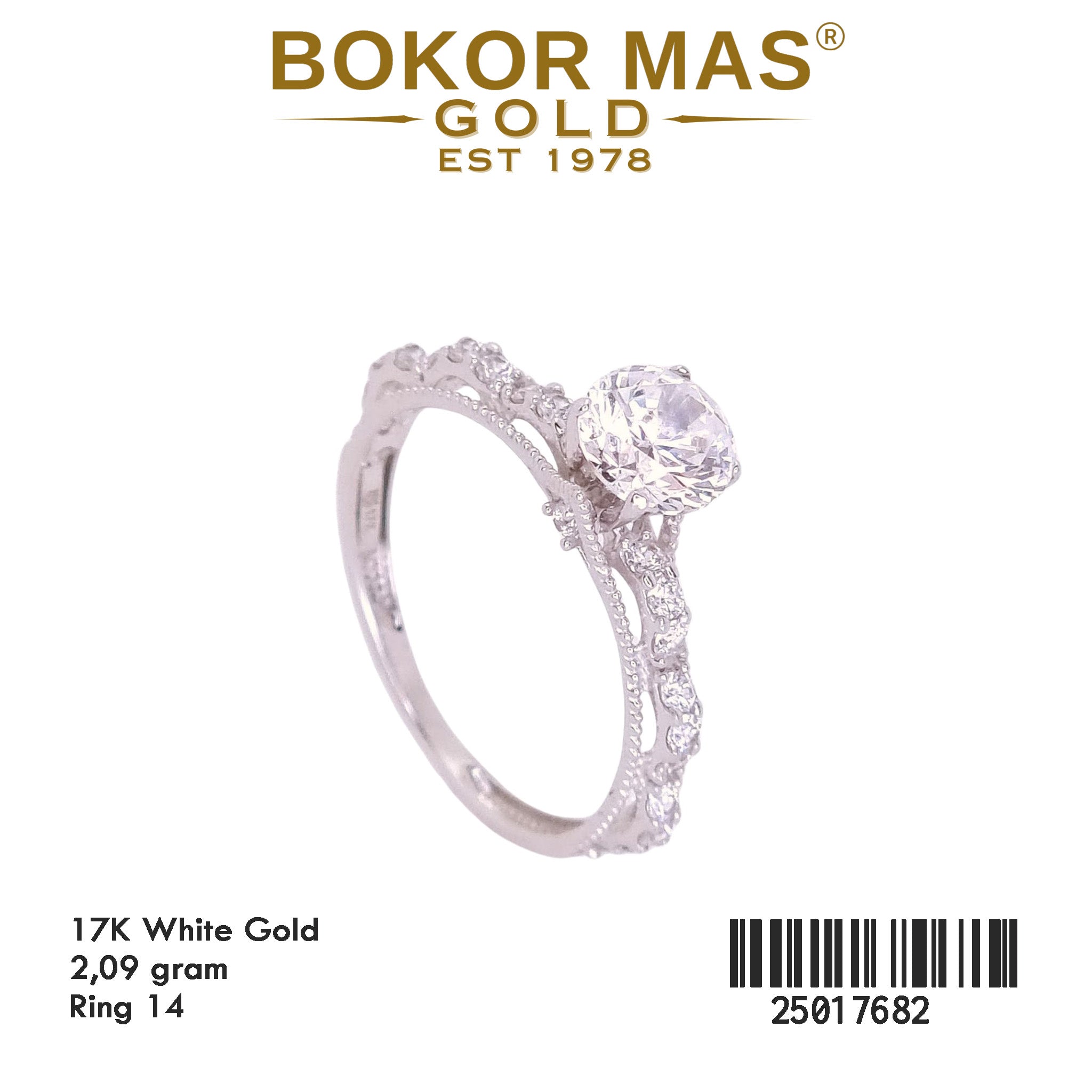 Cincin Emas Variasi Permata - 25017682 - 17K