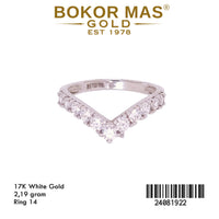Cincin  Emas Variasi Permata Putih - 24081922 - 17K