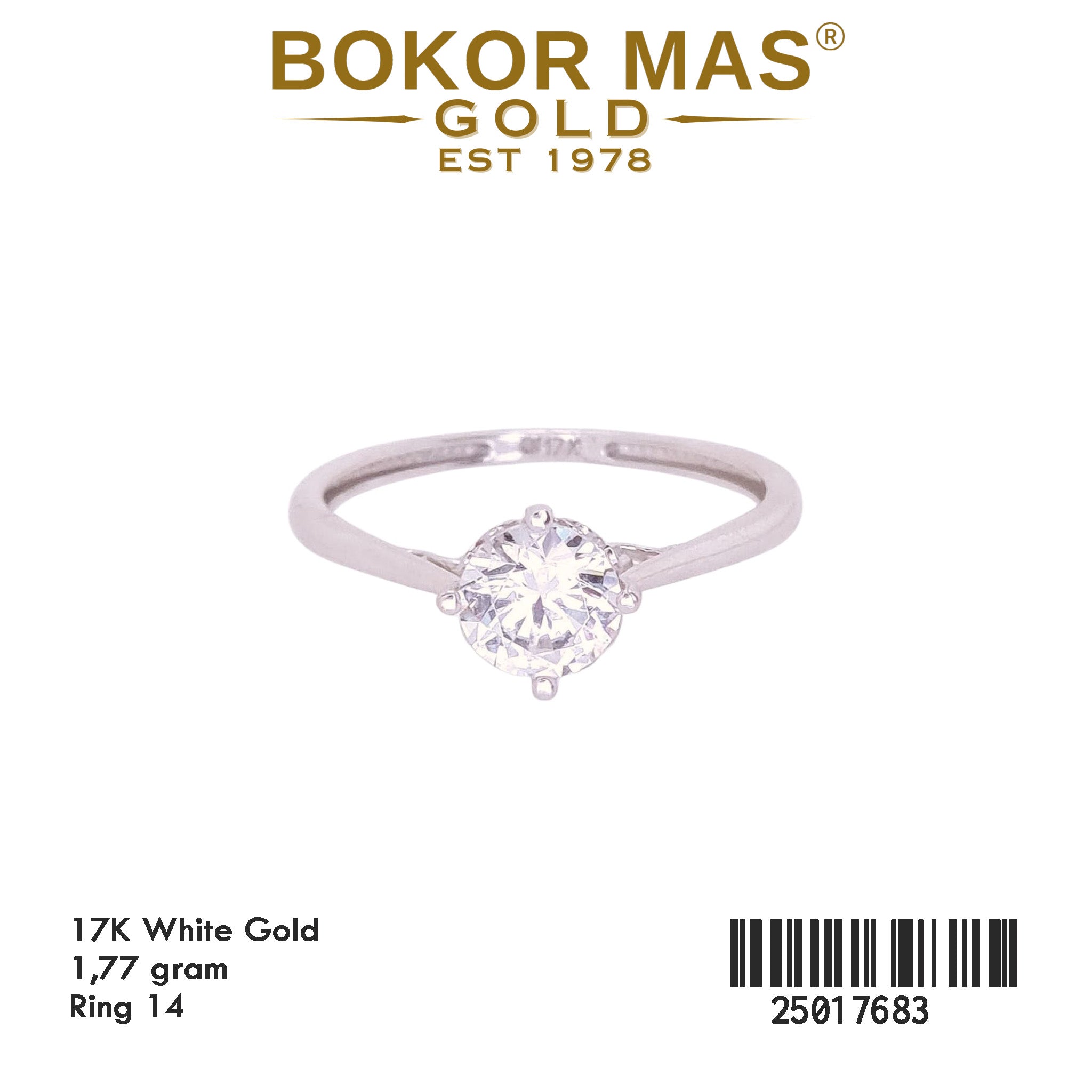 Cincin Emas Variasi Permata - 25017683 - 17K