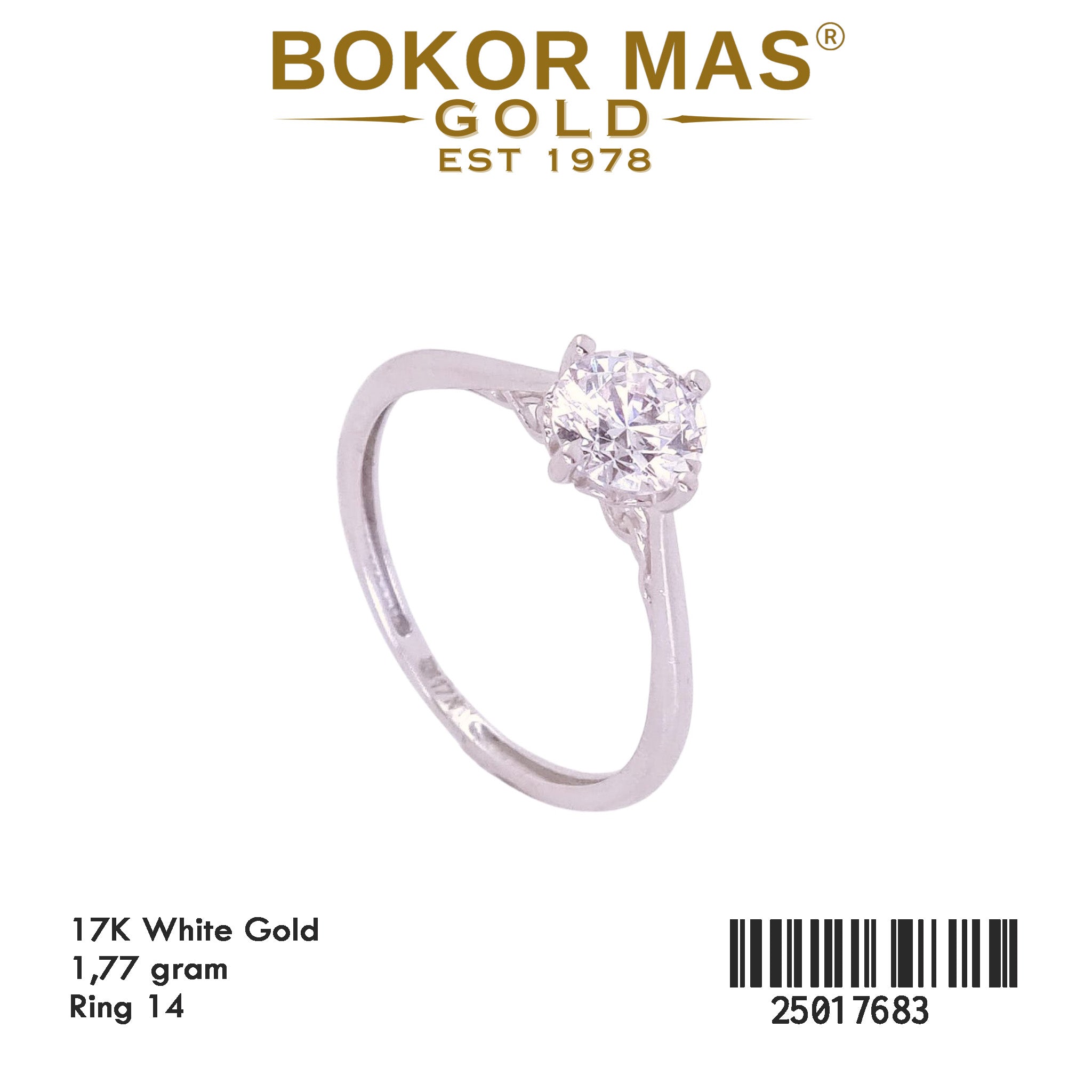 Cincin Emas Variasi Permata - 25017683 - 17K