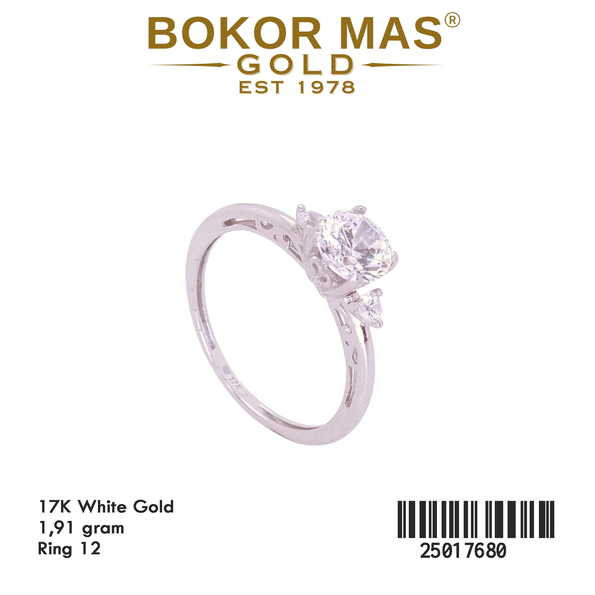 Cincin Emas Variasi Permata - 25017680 - 17K