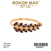 Cincin Bunga Pernata Hitam - 25048816 - 16K