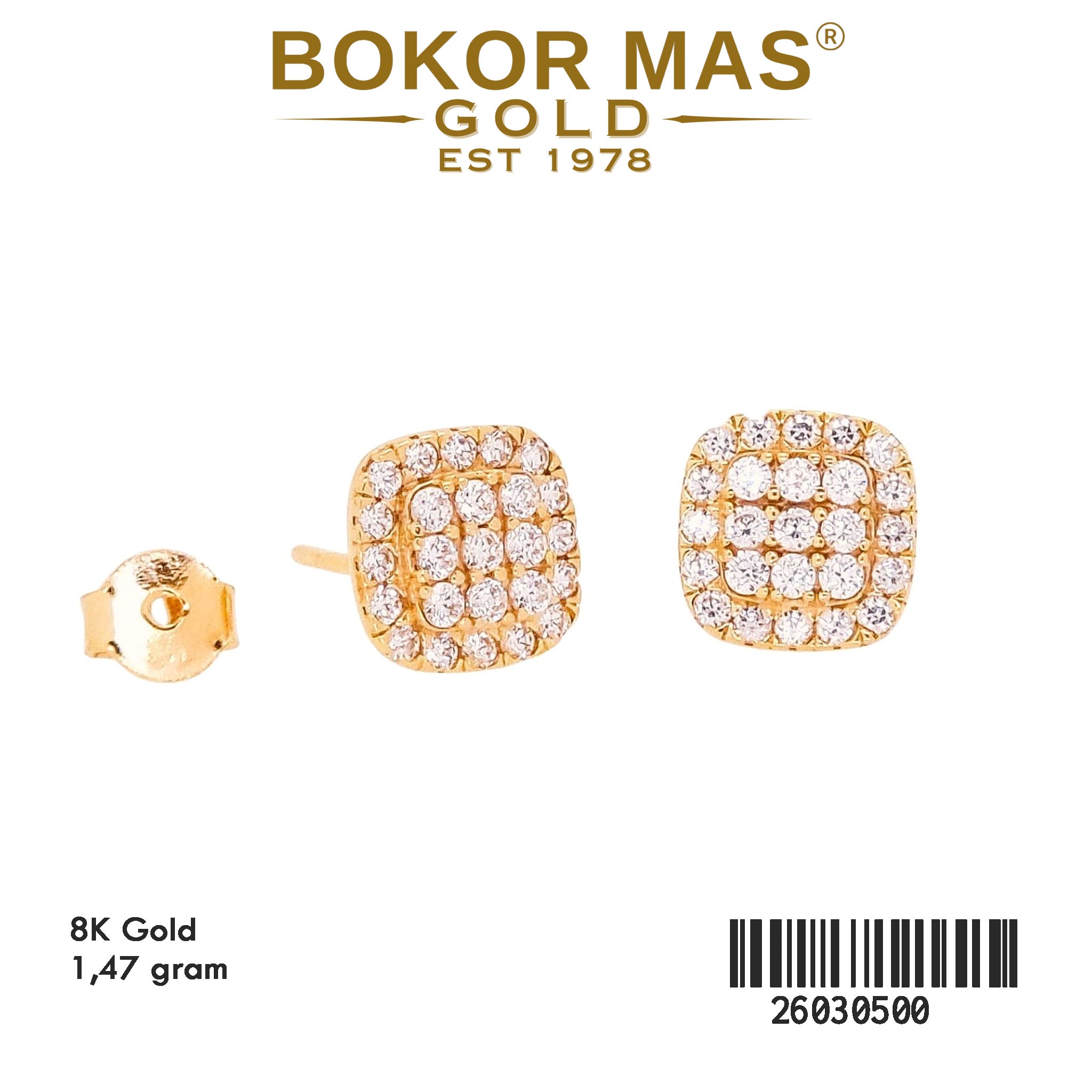 Anting Tusuk Variasi Permata - 26030500 - 8K