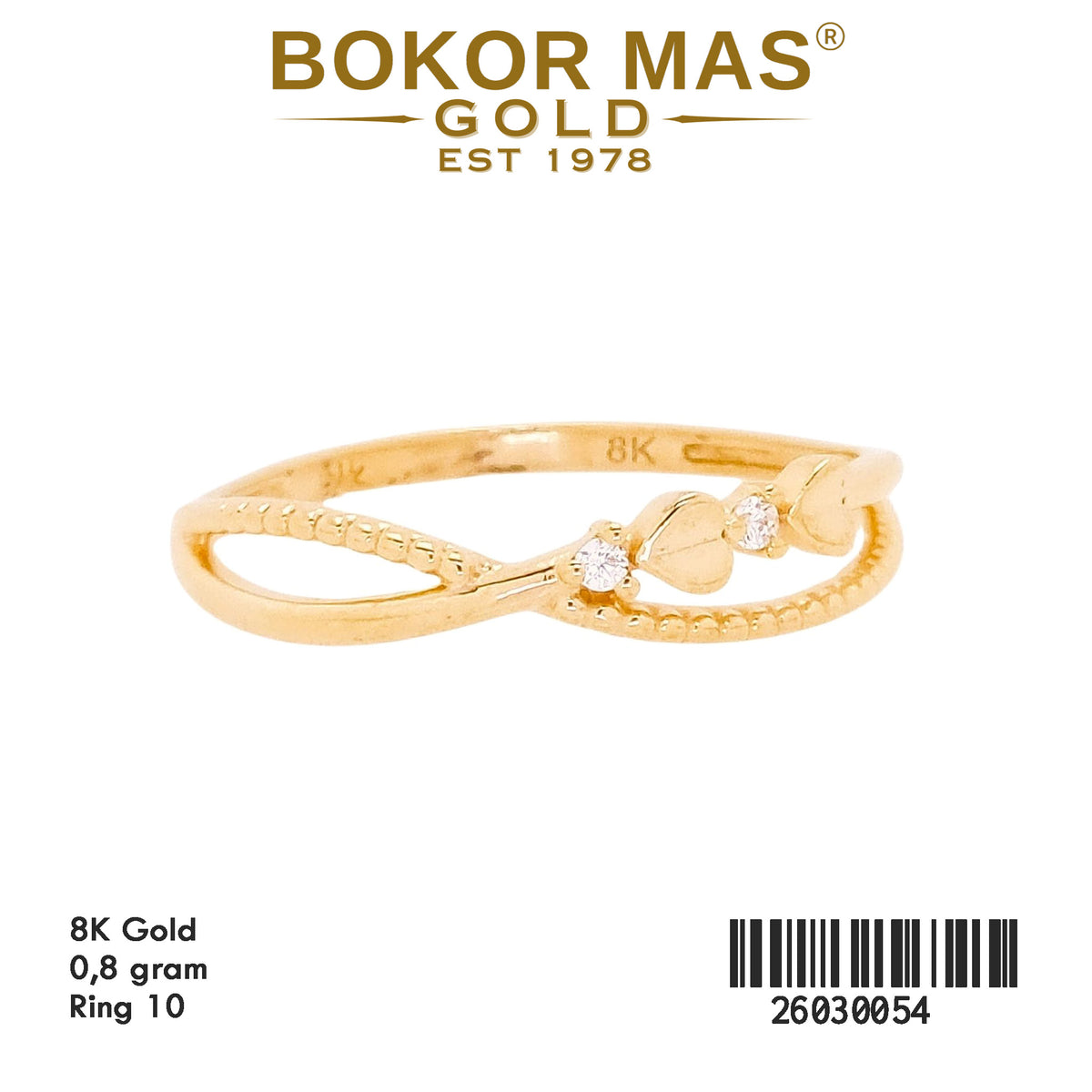 Cincin Variasi Permata Silang - 26030054 - 8K