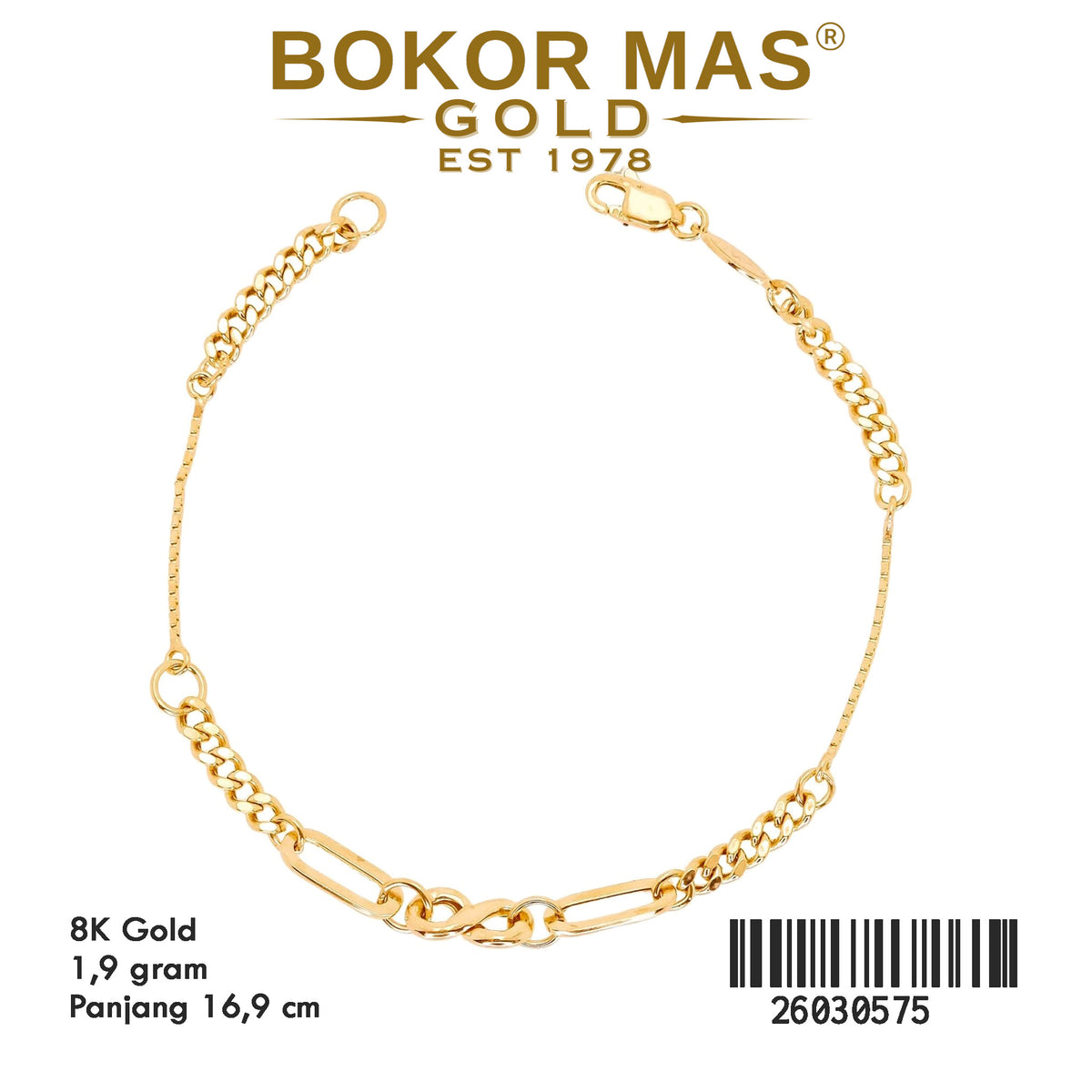 Gelang Rantai Model Variasi - 26030575 - 8K