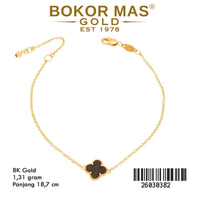 Gelang Rantai Siem Variasi Bunga Hitam - 26030382 - 8K