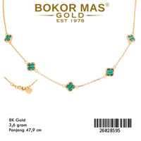 Kalung Variasi Liontin Bunga Hijau -  26028595 - 8K