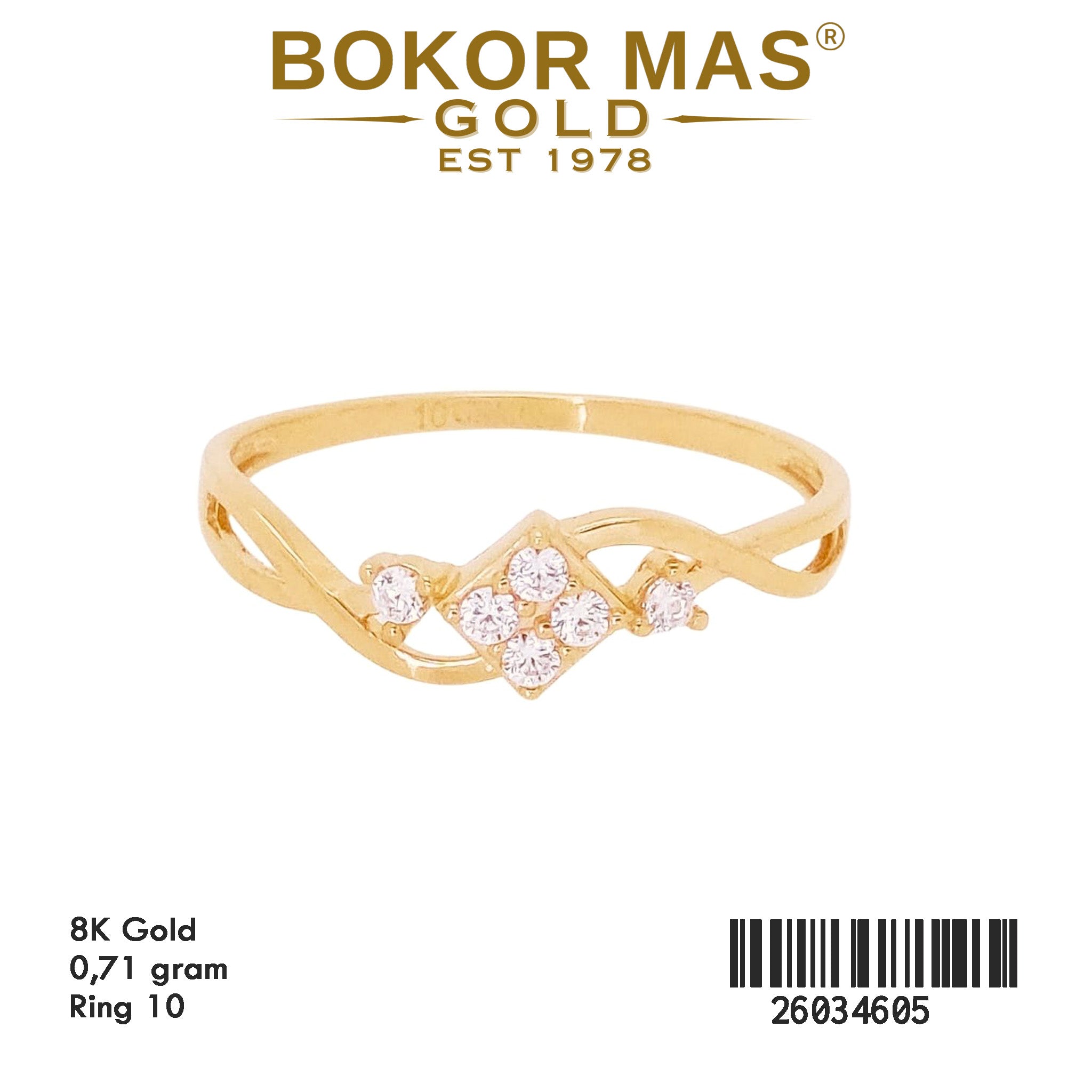 Cincin Variasi Permata - 26034605 - 8K