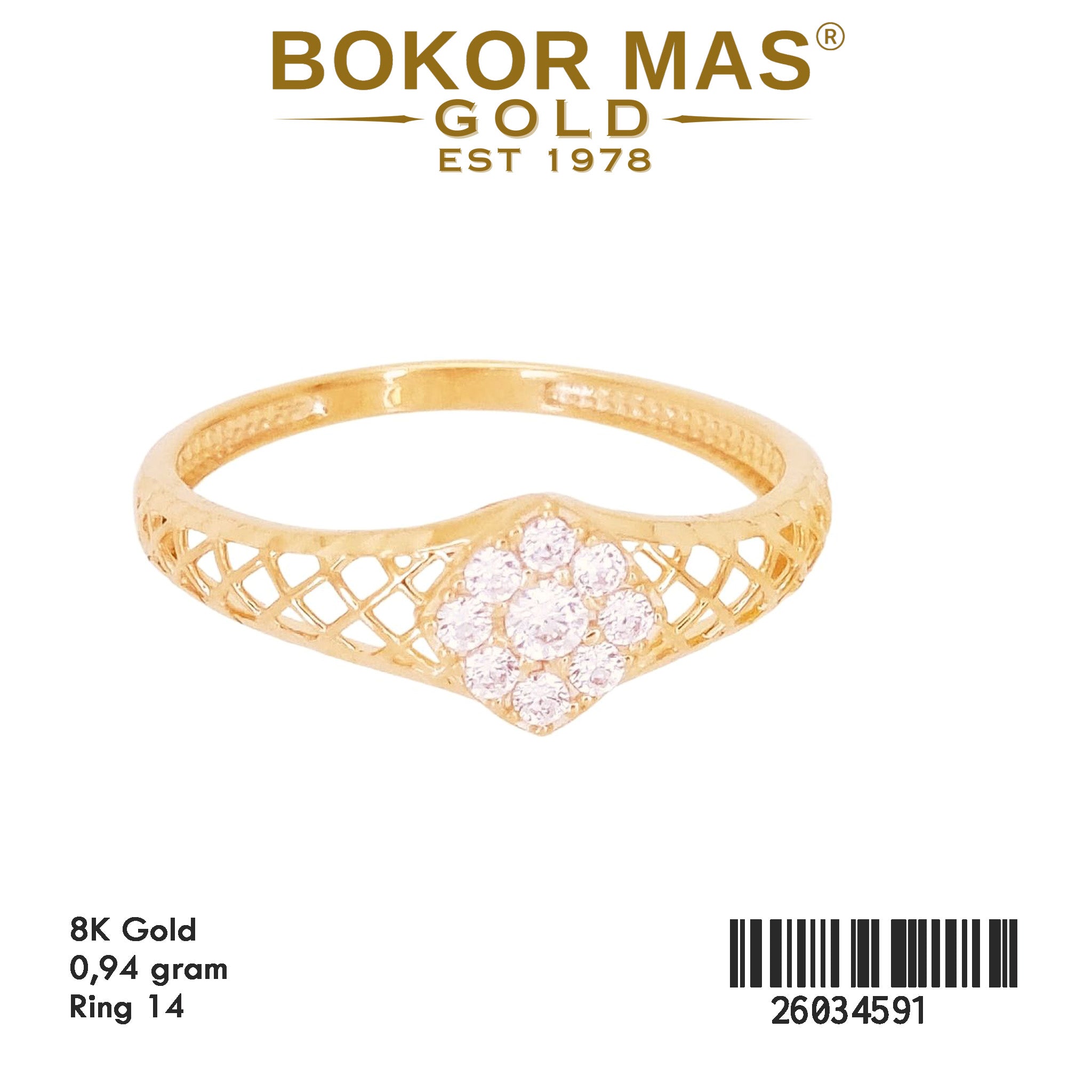 Cincin Variasi Permata - 26034591 - 8K