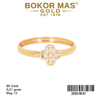 Cincin Variasi Permata Bunga-  26034641 - 8K