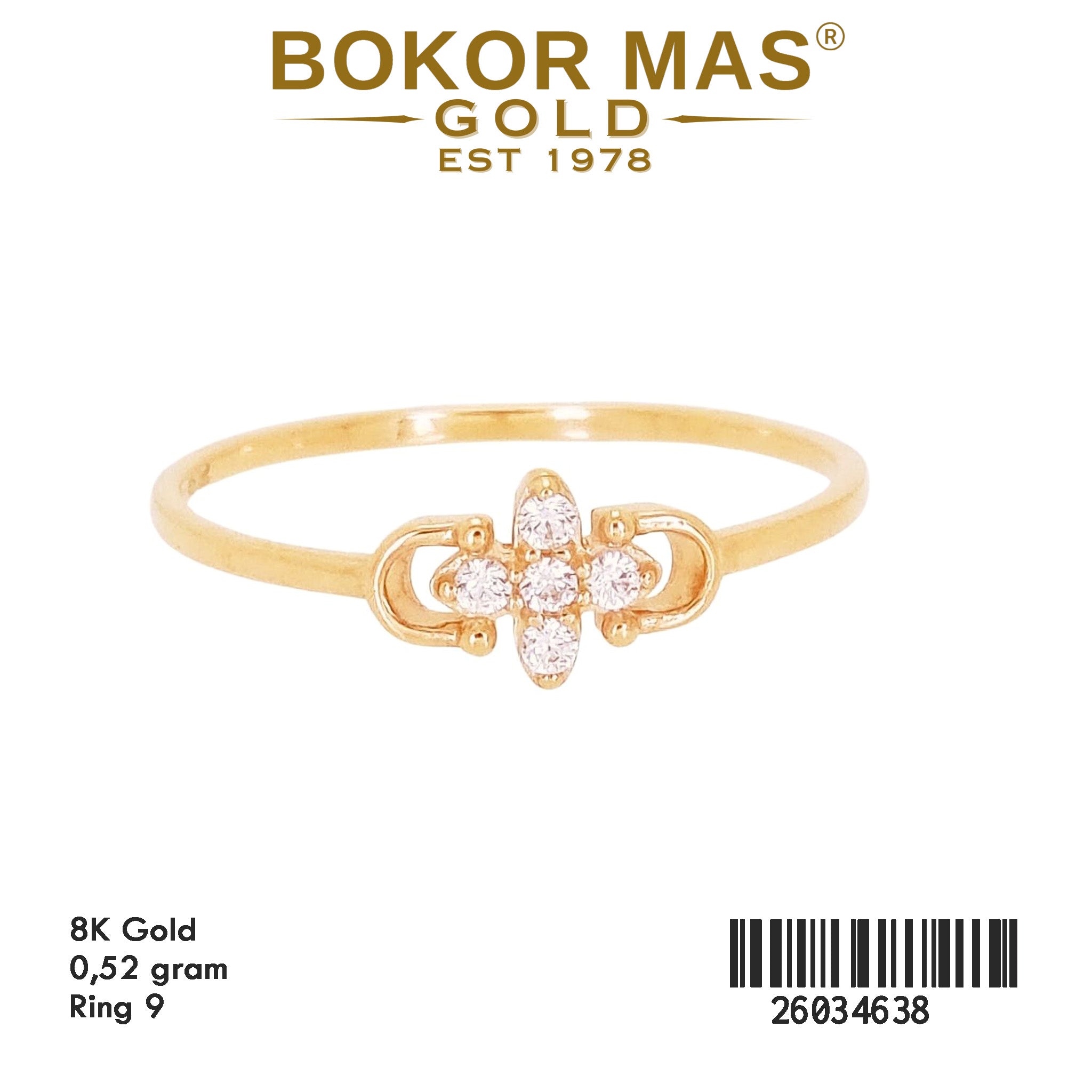 Cincin Variasi Permata Bunga - 26034638 - 8K