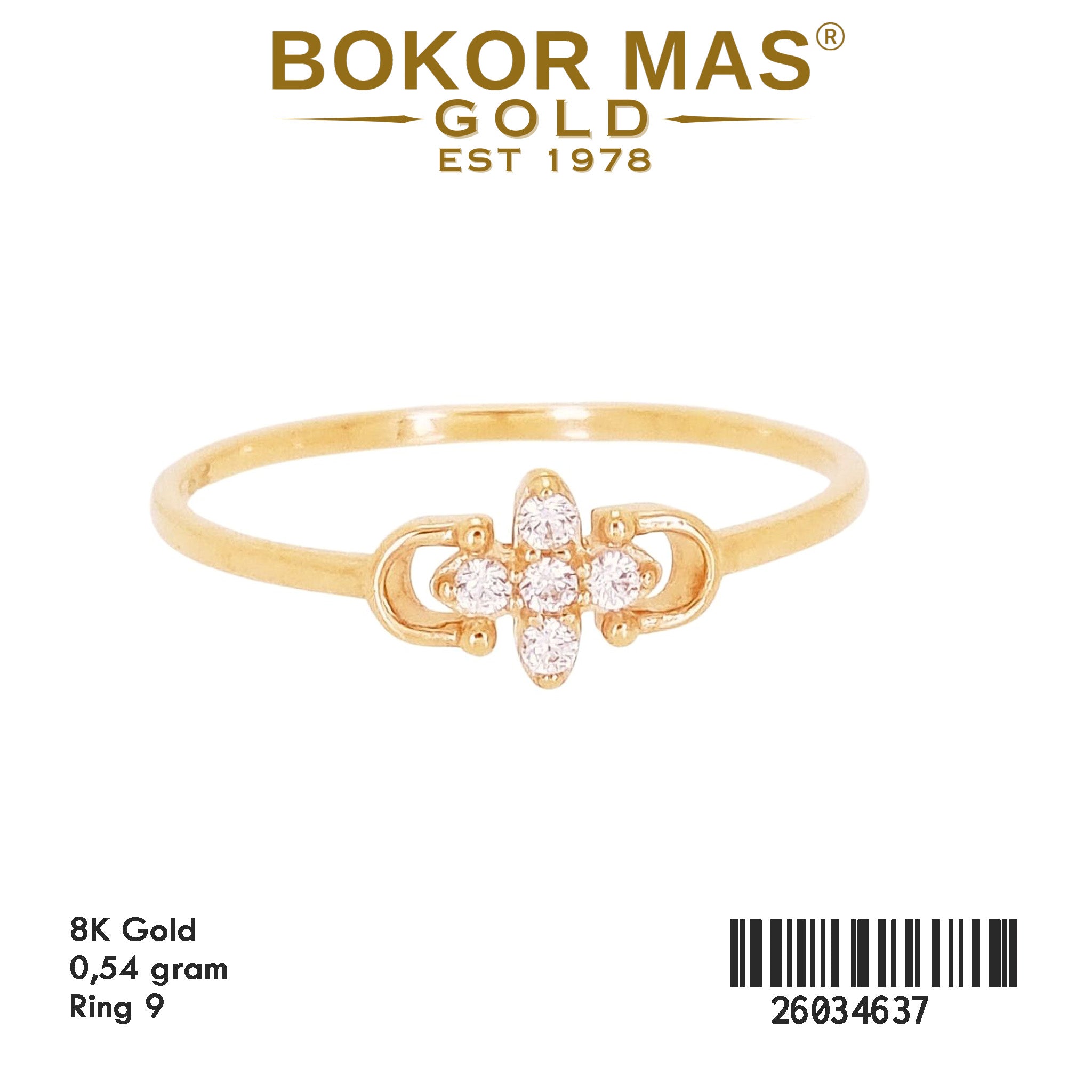 Cincin Variasi Permata Bunga - 26034637 - 8K