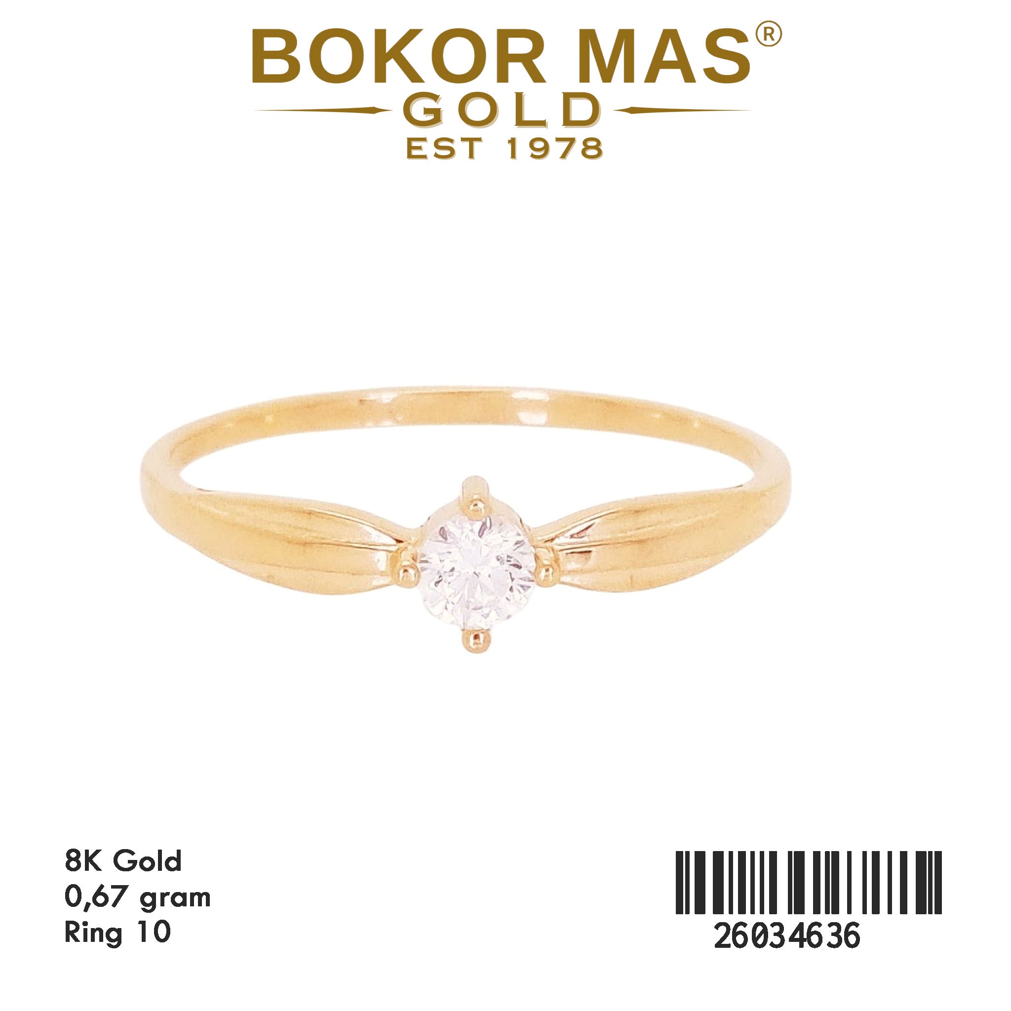 Cincin Variasi Permata Solitaire - 26034636 - 8K