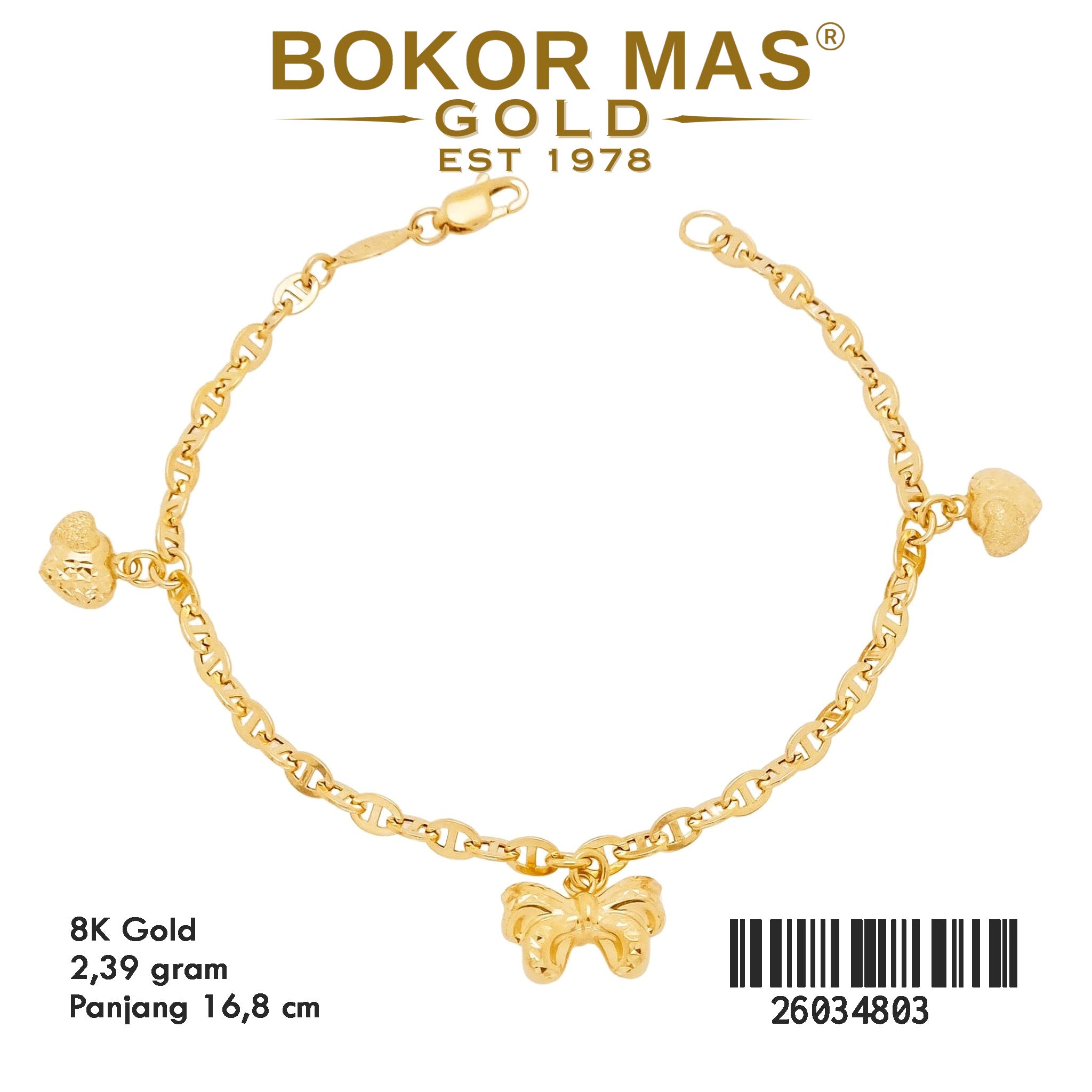 Gelang Rantai Hermei Variasi Mainan Pita - 26034803 - 8K