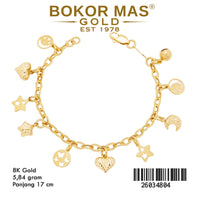 Gelang Rantai Variasi Mainan Bulan Bintang - 26034804 - 8K