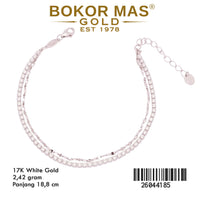 Gelang Rantai Dua Layer Permata Whitegold - 26044185 - 17K