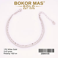 Gelang Rantai Dua Layer Permata Whitegold - 26044185 - 17K