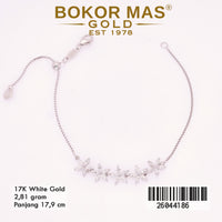 Gelang Rantai Serut Permata Whitegold - 26044186 - 17K