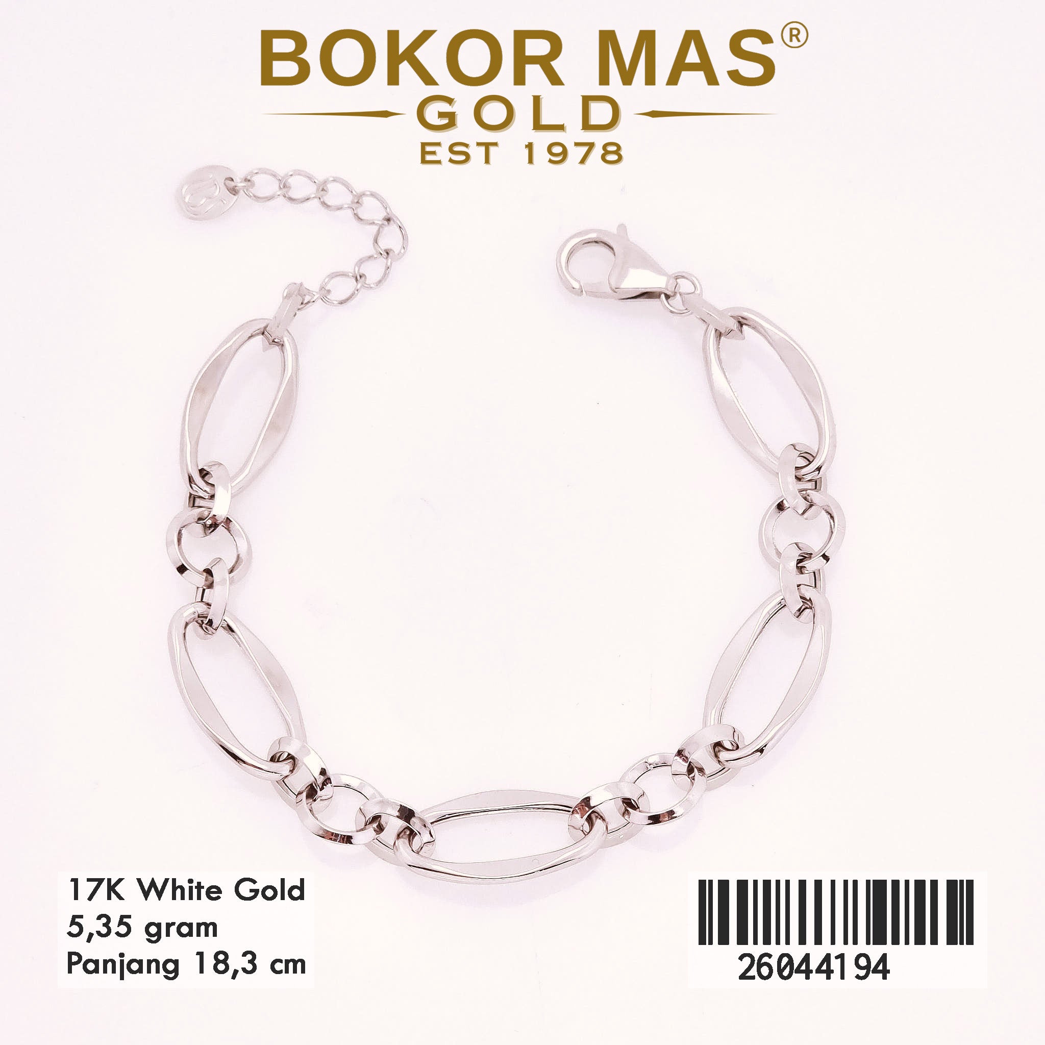 Gelang Rantau Variasi Whitegold - 26044194 - 17K