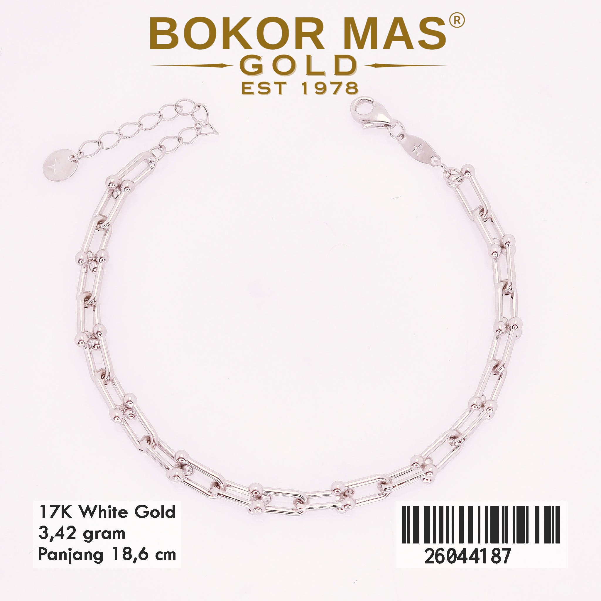 Gelang Rantai Tiff Whitegold 26044187 - 17K