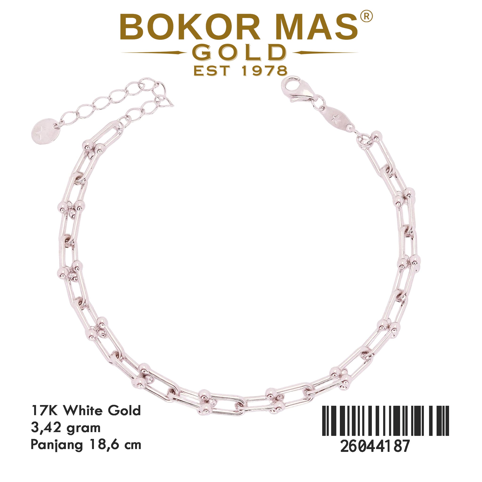 Gelang Rantai Tiff Whitegold 26044187 - 17K