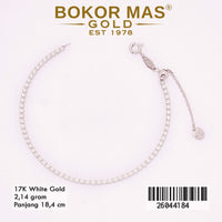 Gelang Rantai Serut Permata Whitegold - 26044184 - 17K
