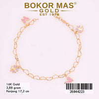 Gelang Rantai Variasi Mainana Kupu Pink - 26044223 - 16K