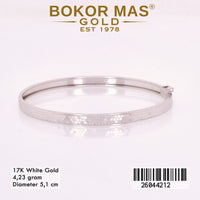 Gelang Kaku Variasi CRT Love WhiteGold - 26044212 - 17K