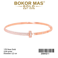 Gelang Kaku Variasi Permata Rosegold -  26044211 - 17K
