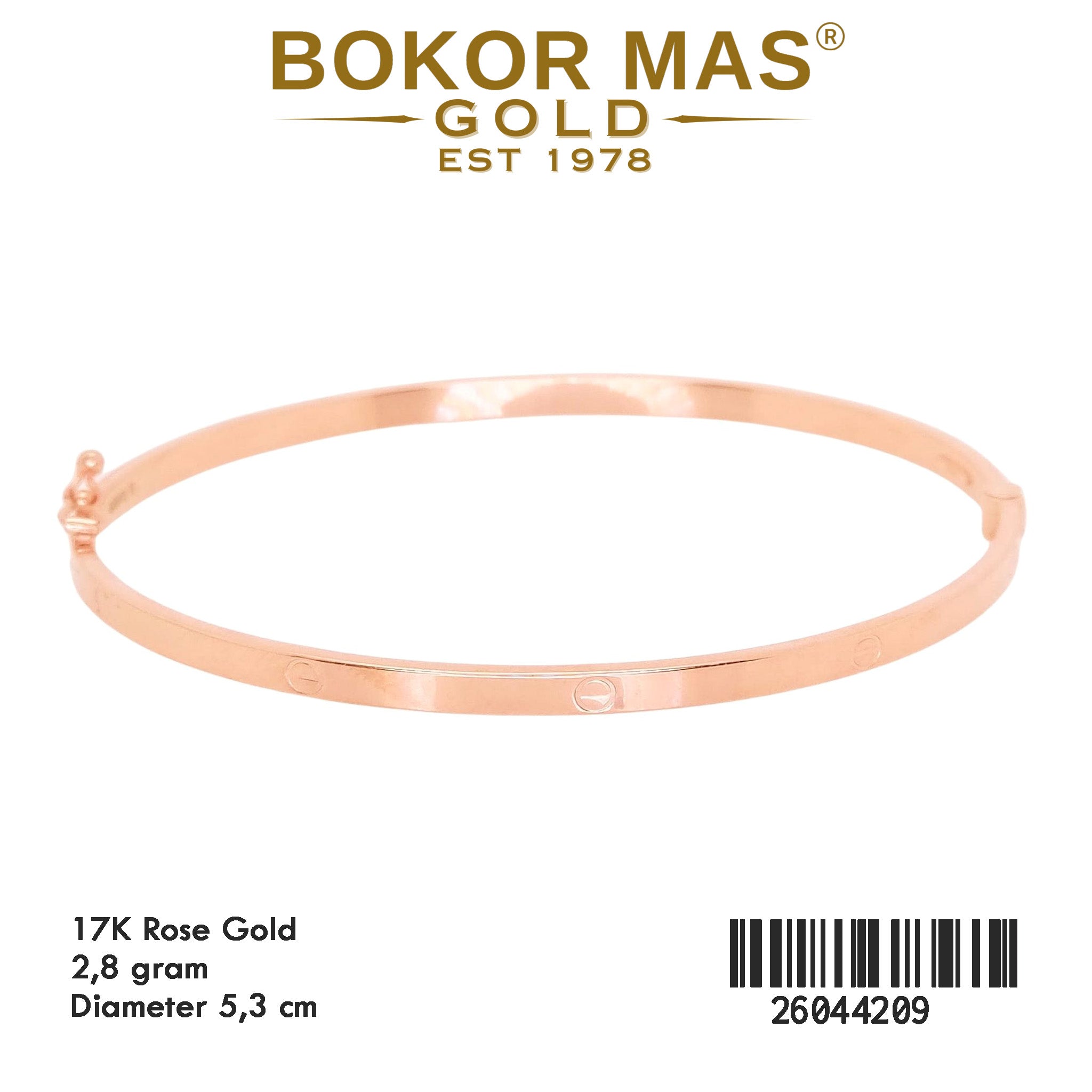 Gelang Kaku Variasi CTR Rosegold 26044209 - 17K