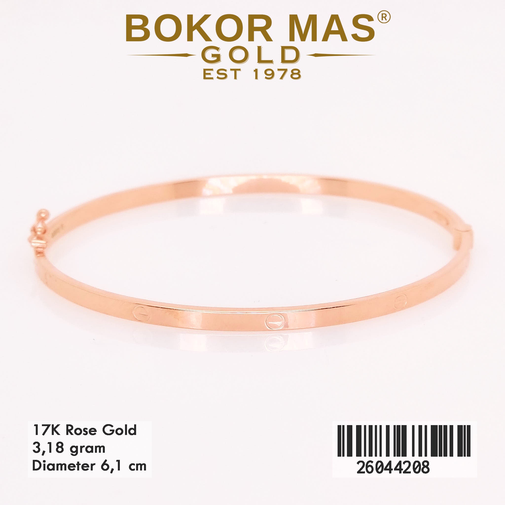 Gelang Kaku Variasi CTR Rosegold 26044208 - 17K