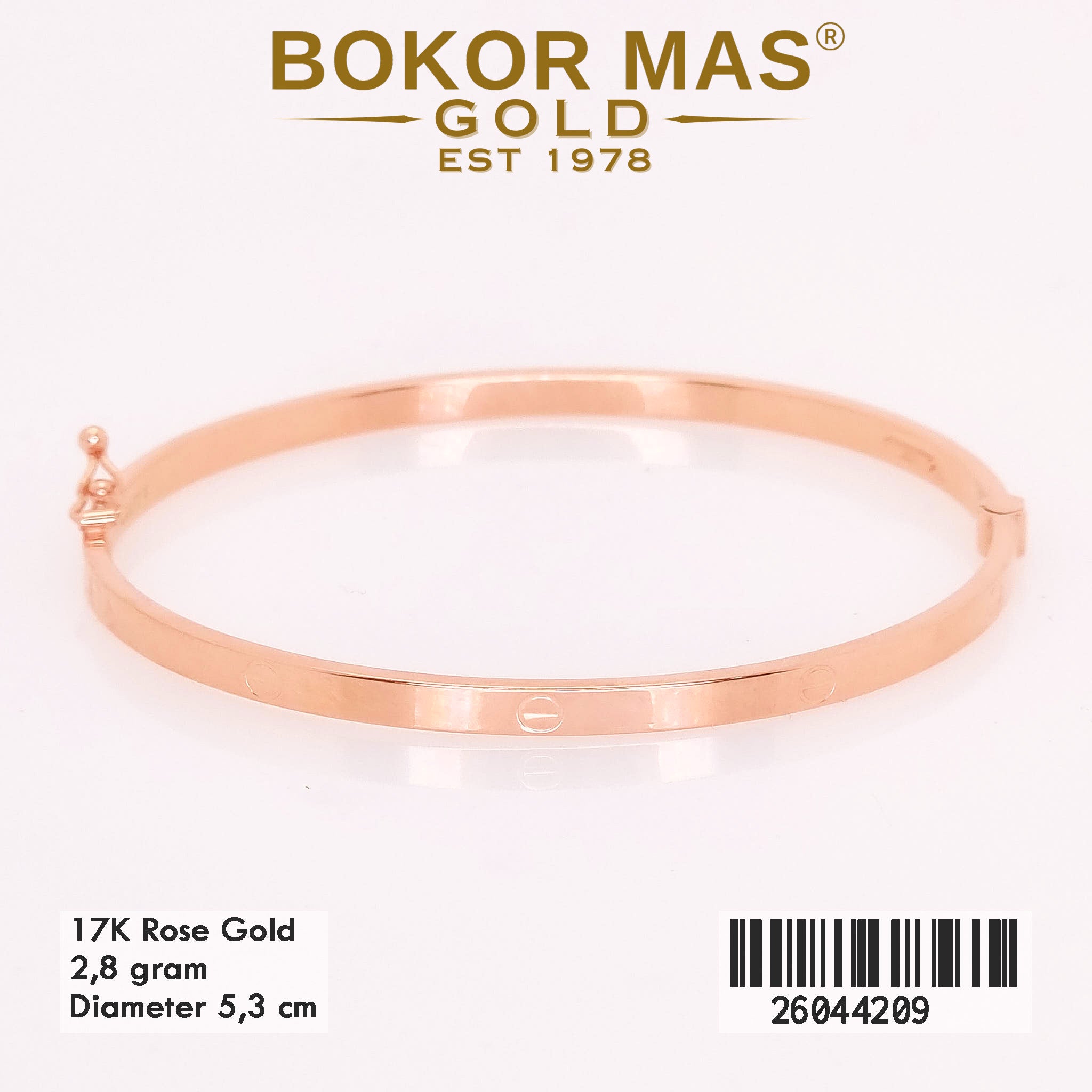Gelang Kaku Variasi CTR Rosegold 26044209 - 17K