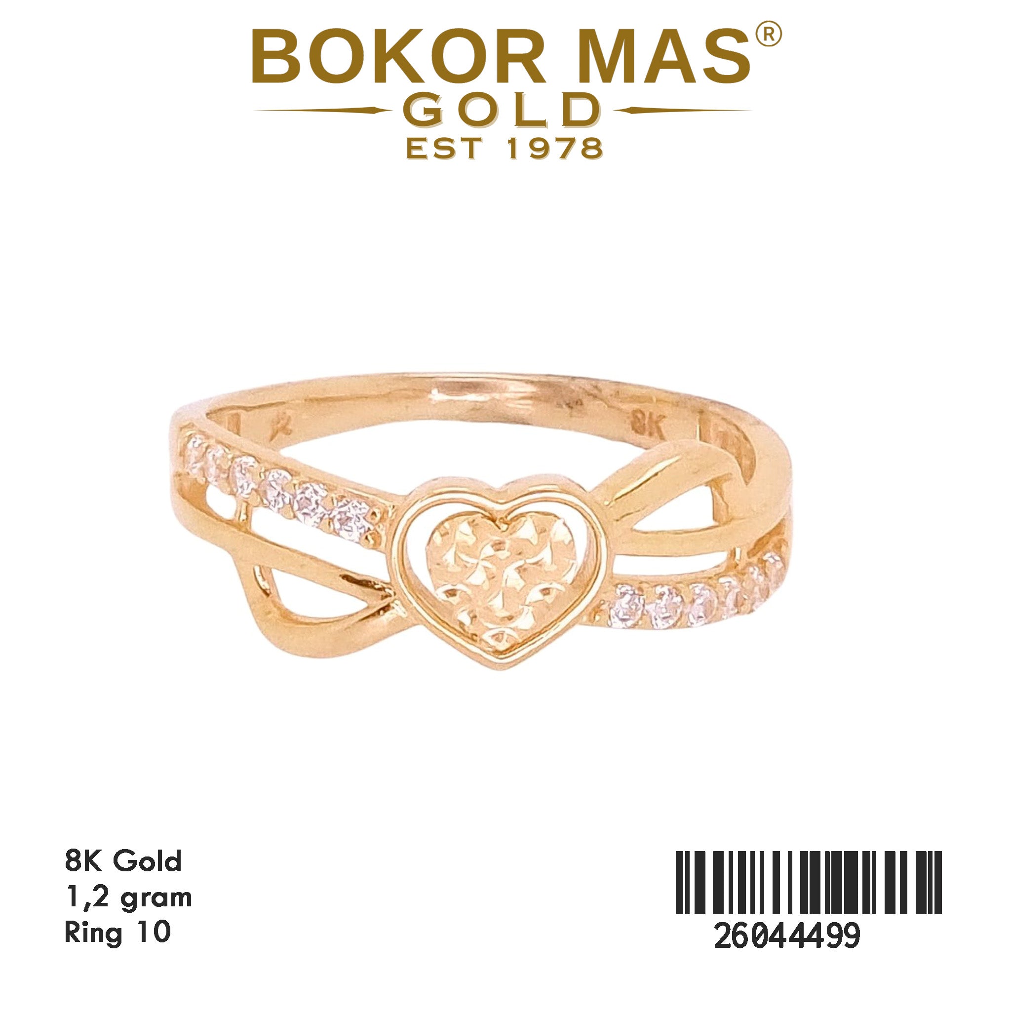 Cincin Variasi Hati Permata - 26044499 - 8K