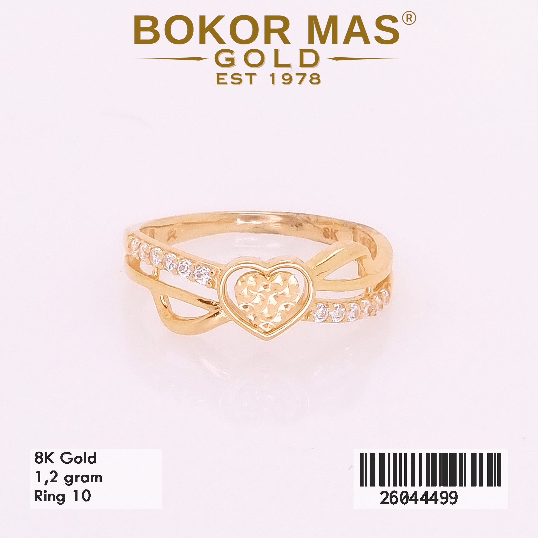 Cincin Variasi Hati Permata - 26044499 - 8K