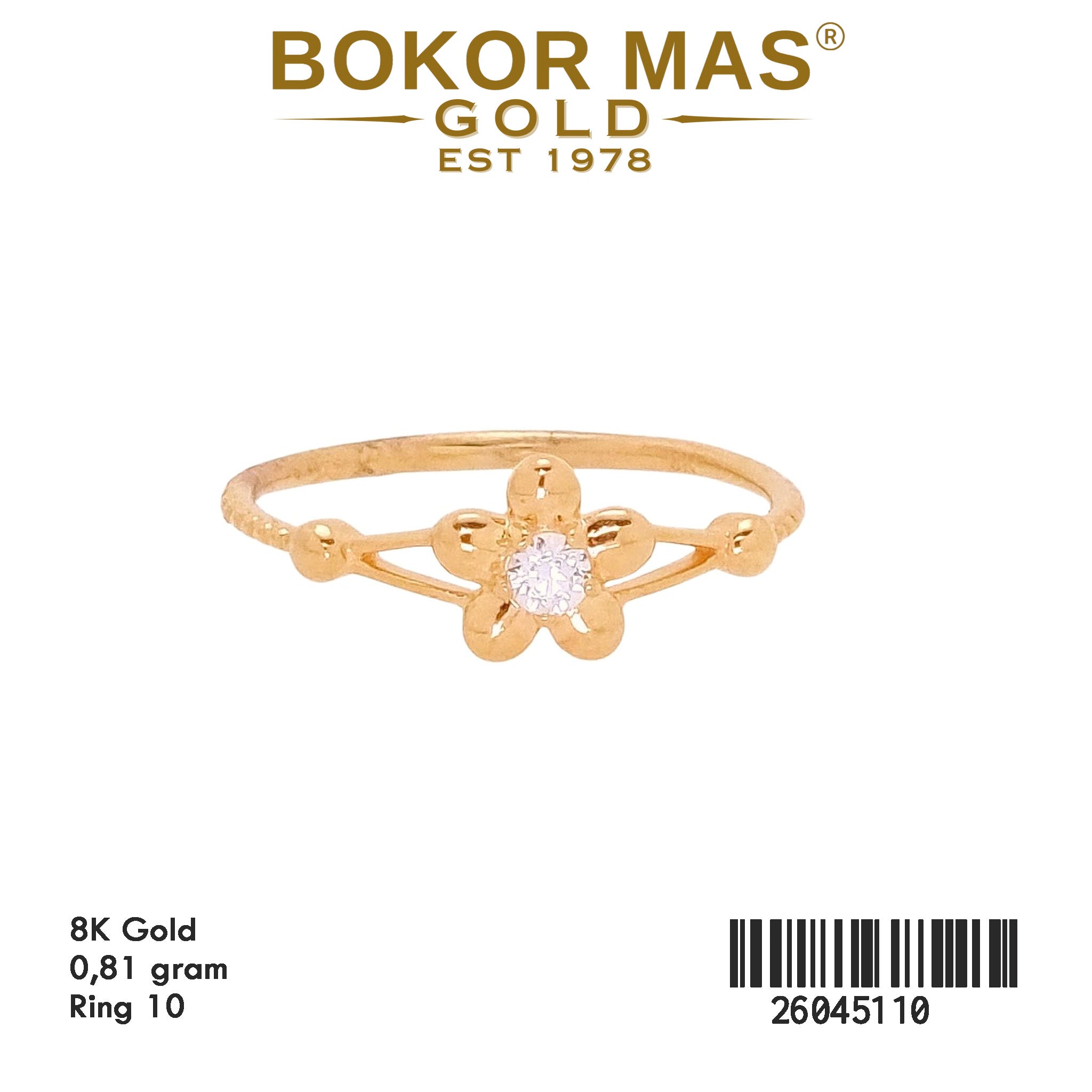 Cincin Variasi Model Bunga - 26045110 - 8K