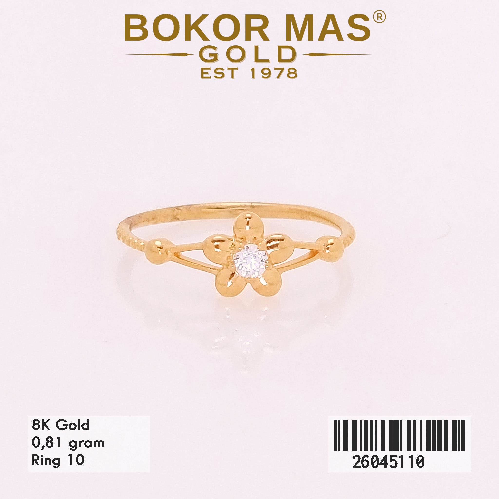 Cincin Variasi Model Bunga - 26045110 - 8K