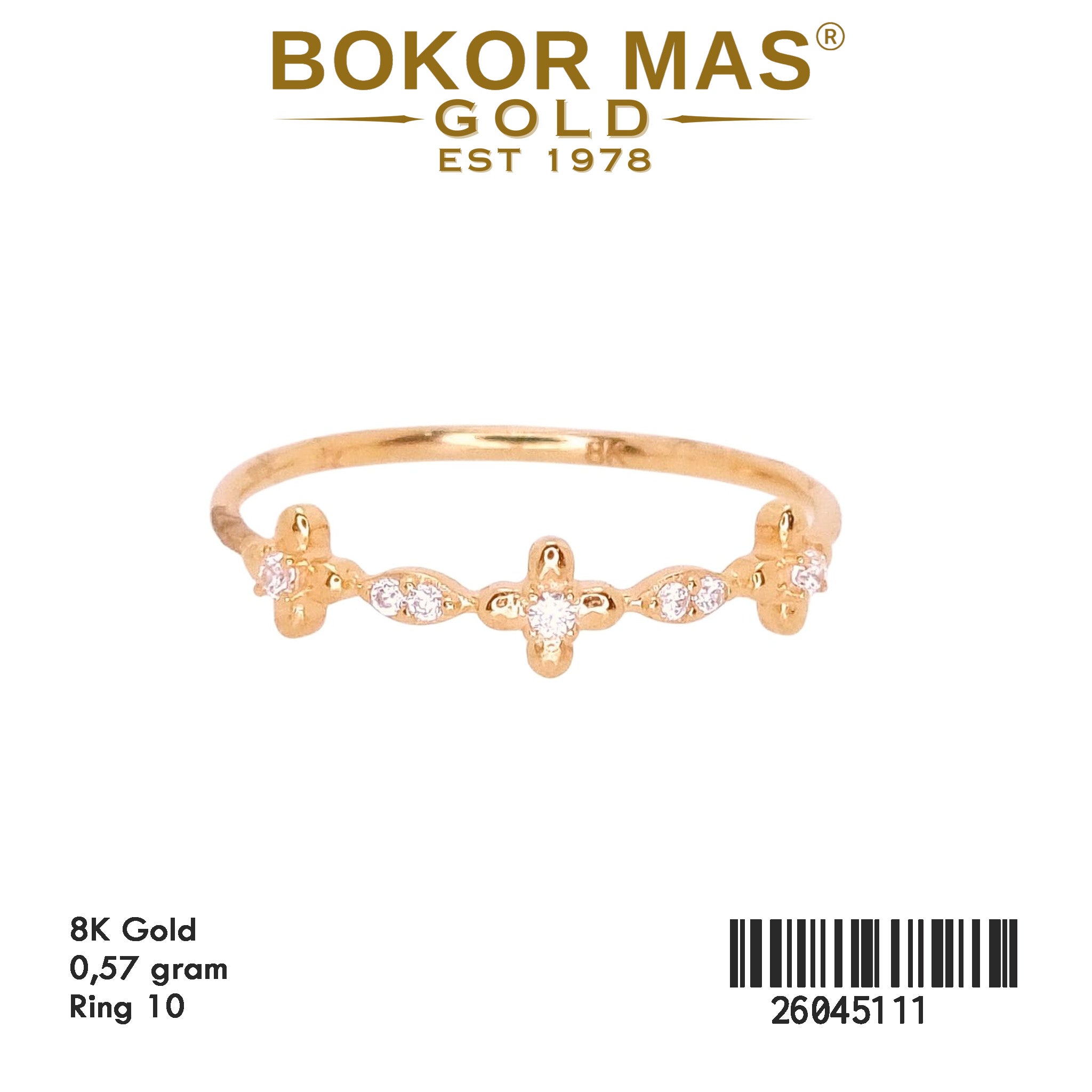 Cincin Variasi Model Bunga Permata - 26045111 - 8K