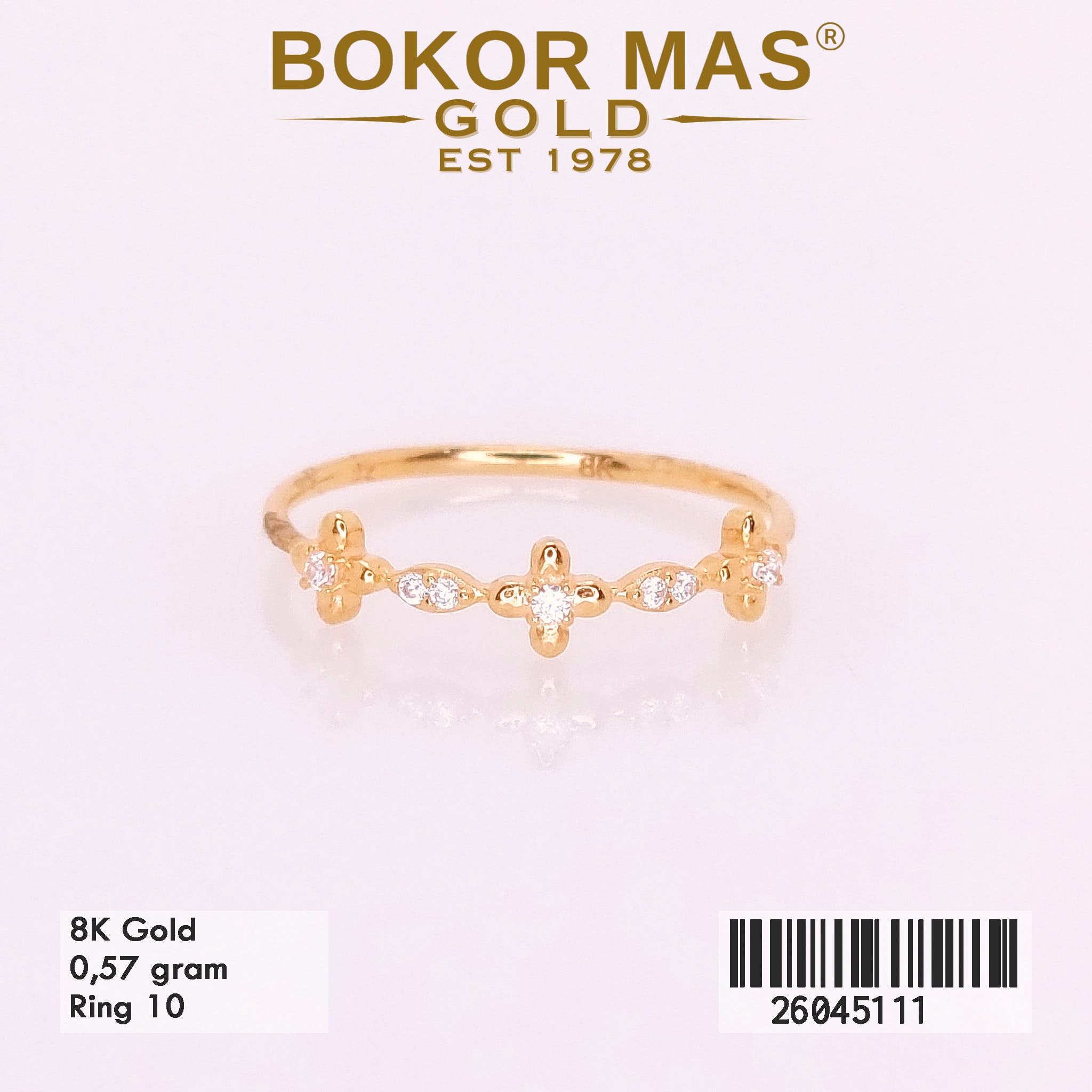 Cincin Variasi Model Bunga Permata - 26045111 - 8K