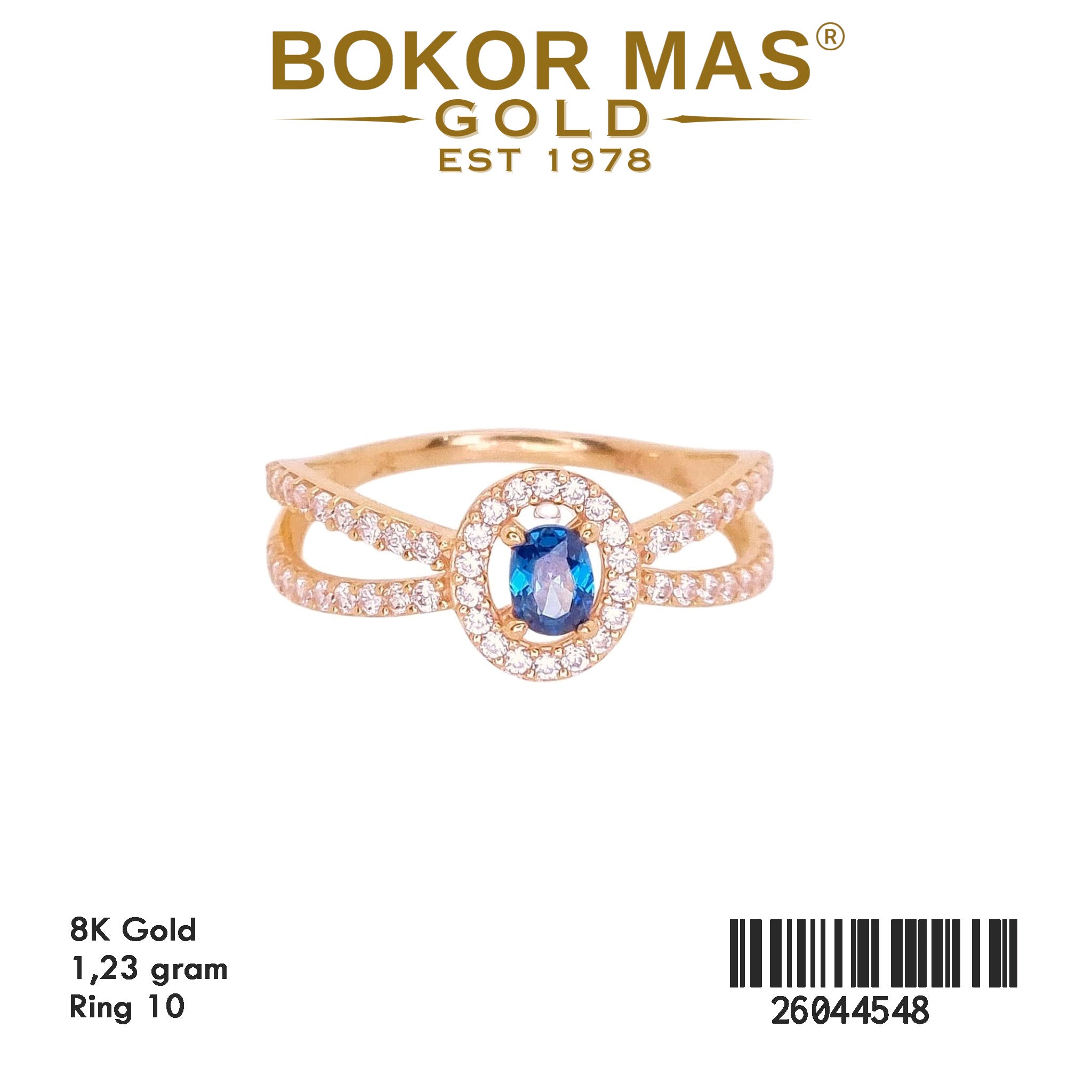 Cincin Variasi Permata Biru - 26044548 - 8K