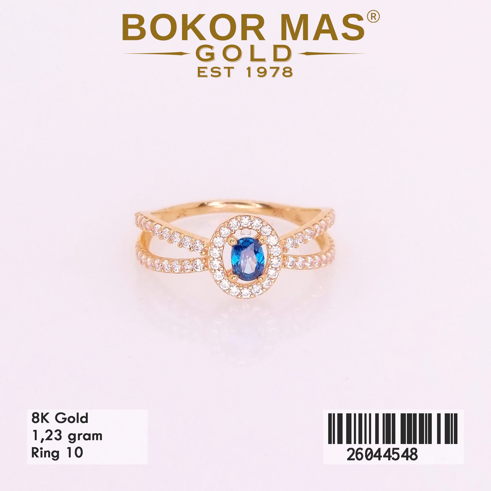 Cincin Variasi Permata Biru - 26044548 - 8K