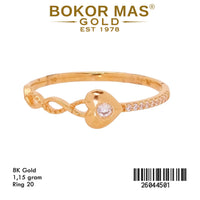 Cincin Variasi Hati Permata - 26044501 - 8K