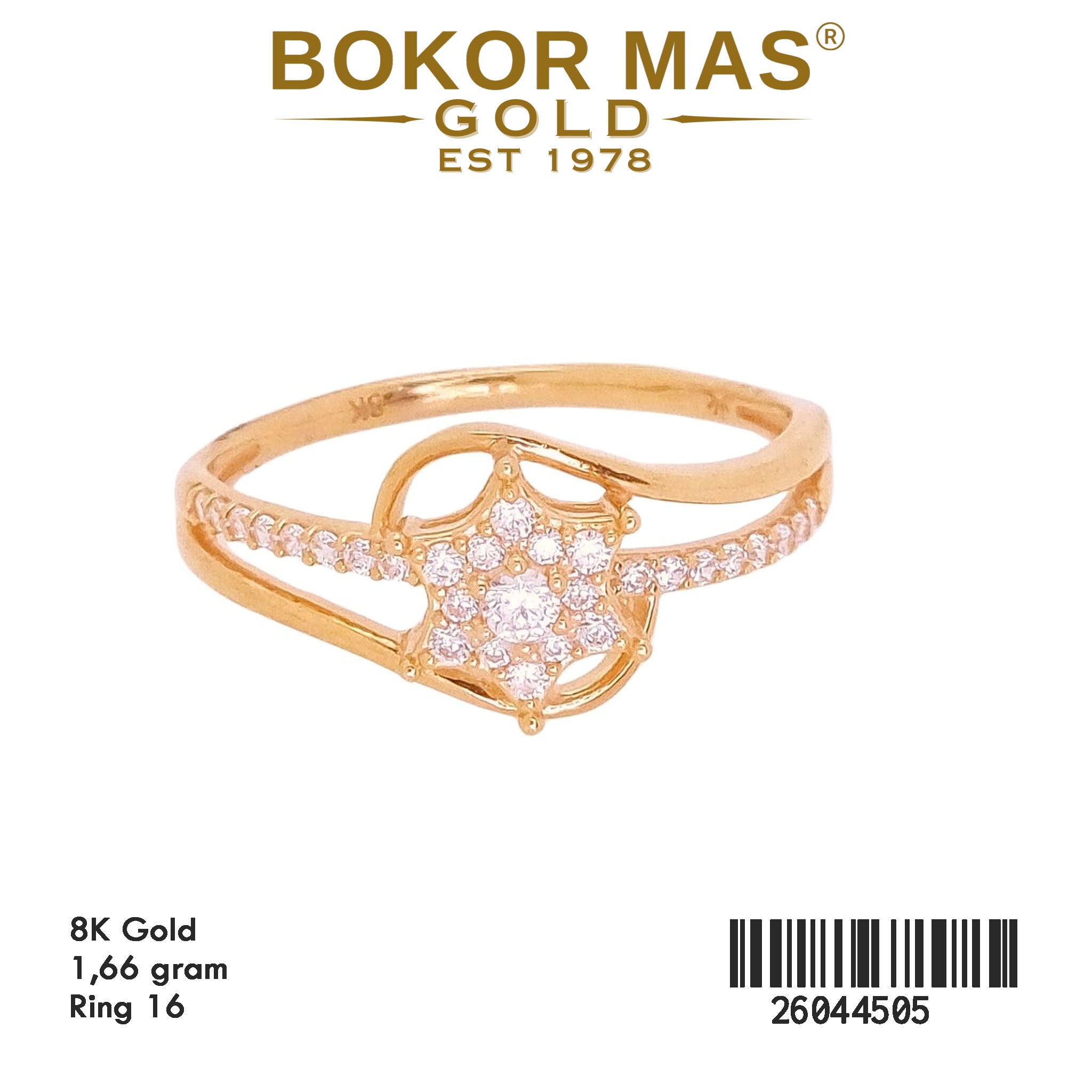 Cincin Variasi Permata Bunga - 26044505 - 8K