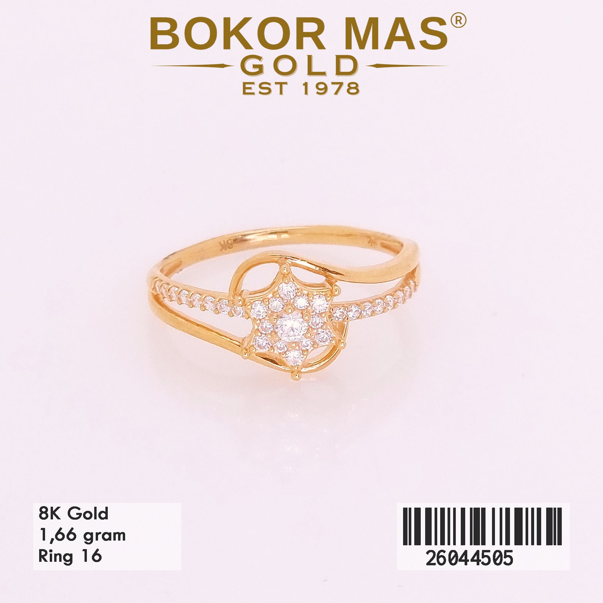 Cincin Variasi Permata Bunga - 26044505 - 8K