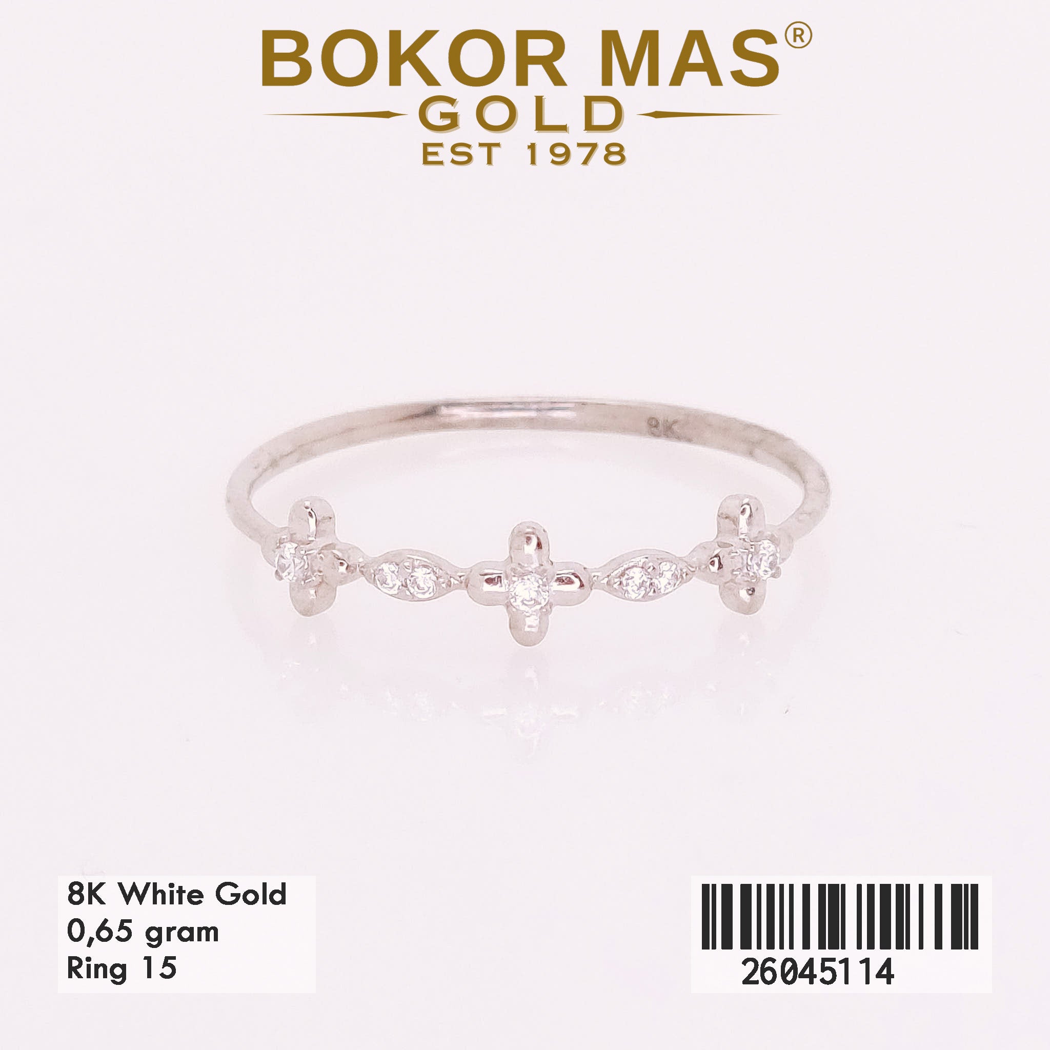 Cincin Variasi Pemata Whitegold - 26045114 - 8K