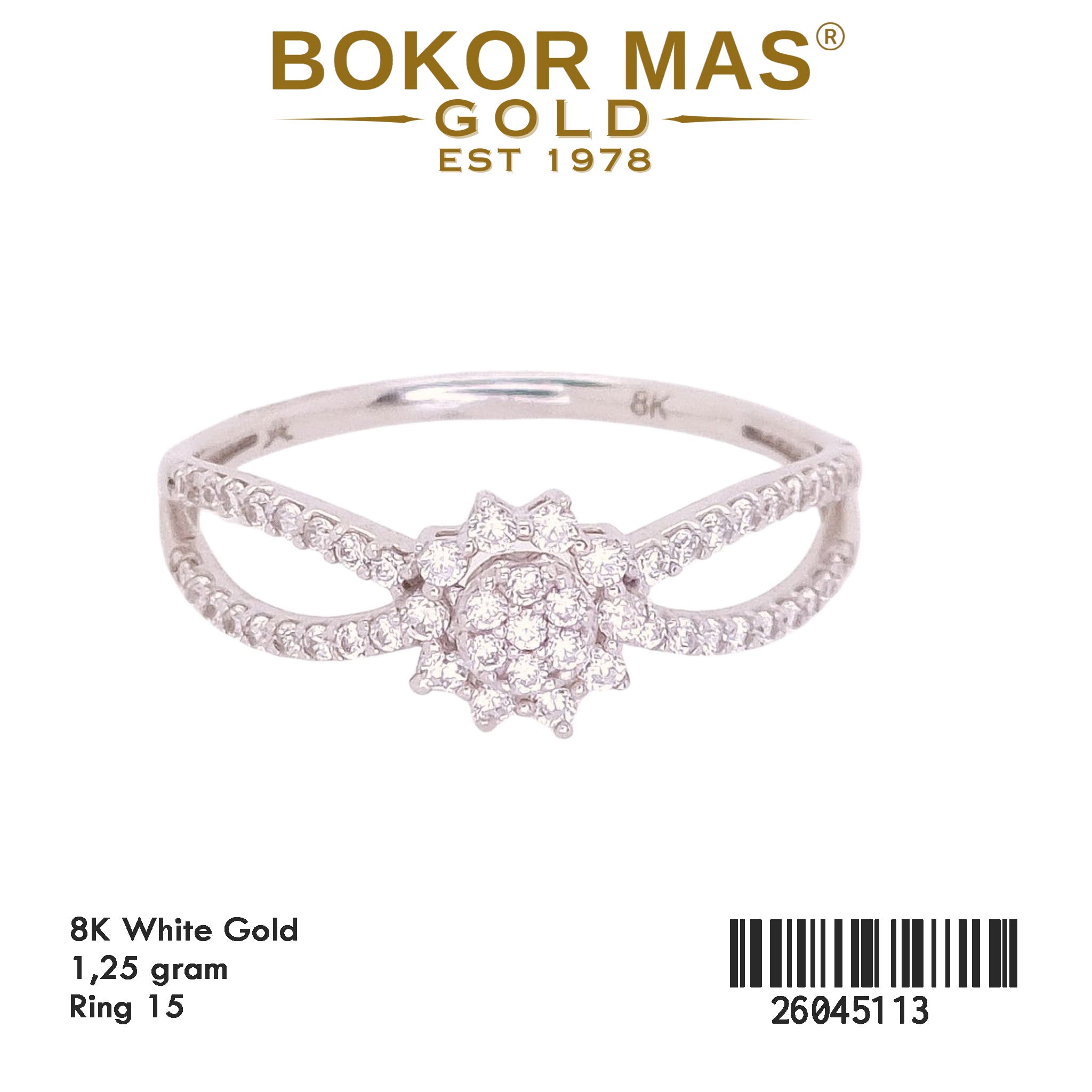 Cincin Variasi Permata Whitegold - 26045113 - 8k